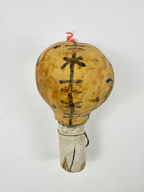 Tawaquaptewa Gourd Rattle - Corn and Cloud Motifs