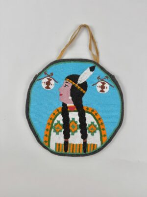 Plateau Circular Beaded Bag - Maiden with  Accoutrements
