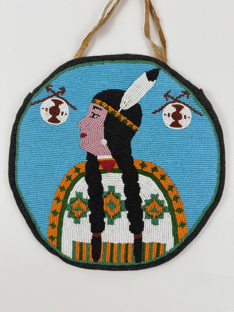 Plateau Circular Beaded Bag - Maiden with Accoutrements - Image 2